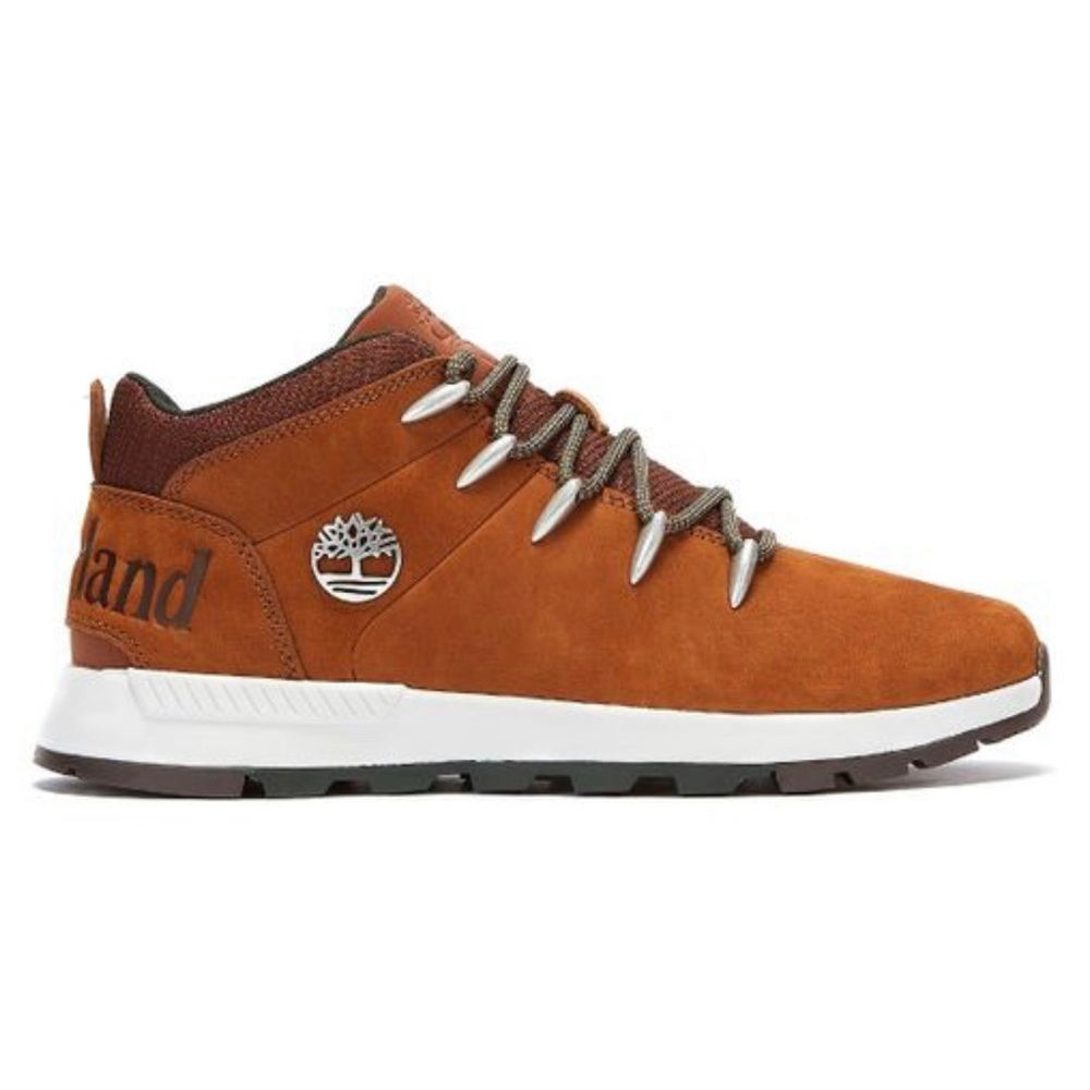 🆕 Timberland Men's Brown Sprint Trekker Nubuck Mid Rust Boots - Picture 4 of 6